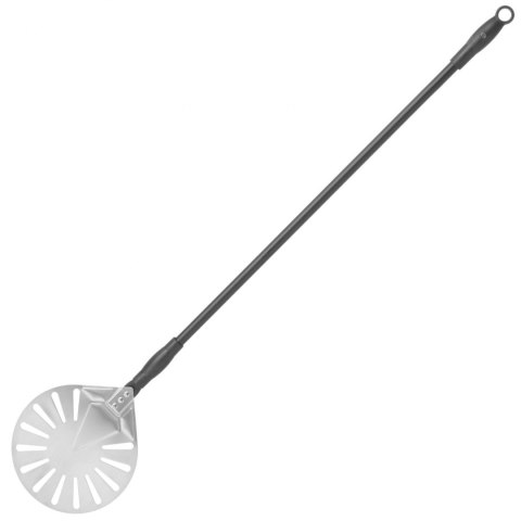 Łopata do pizzy z ruchomym uchwytem perforowana okrągła nierdzewna śr. 230 mm dł. 1200 mm - Hendi 617199 Hendi