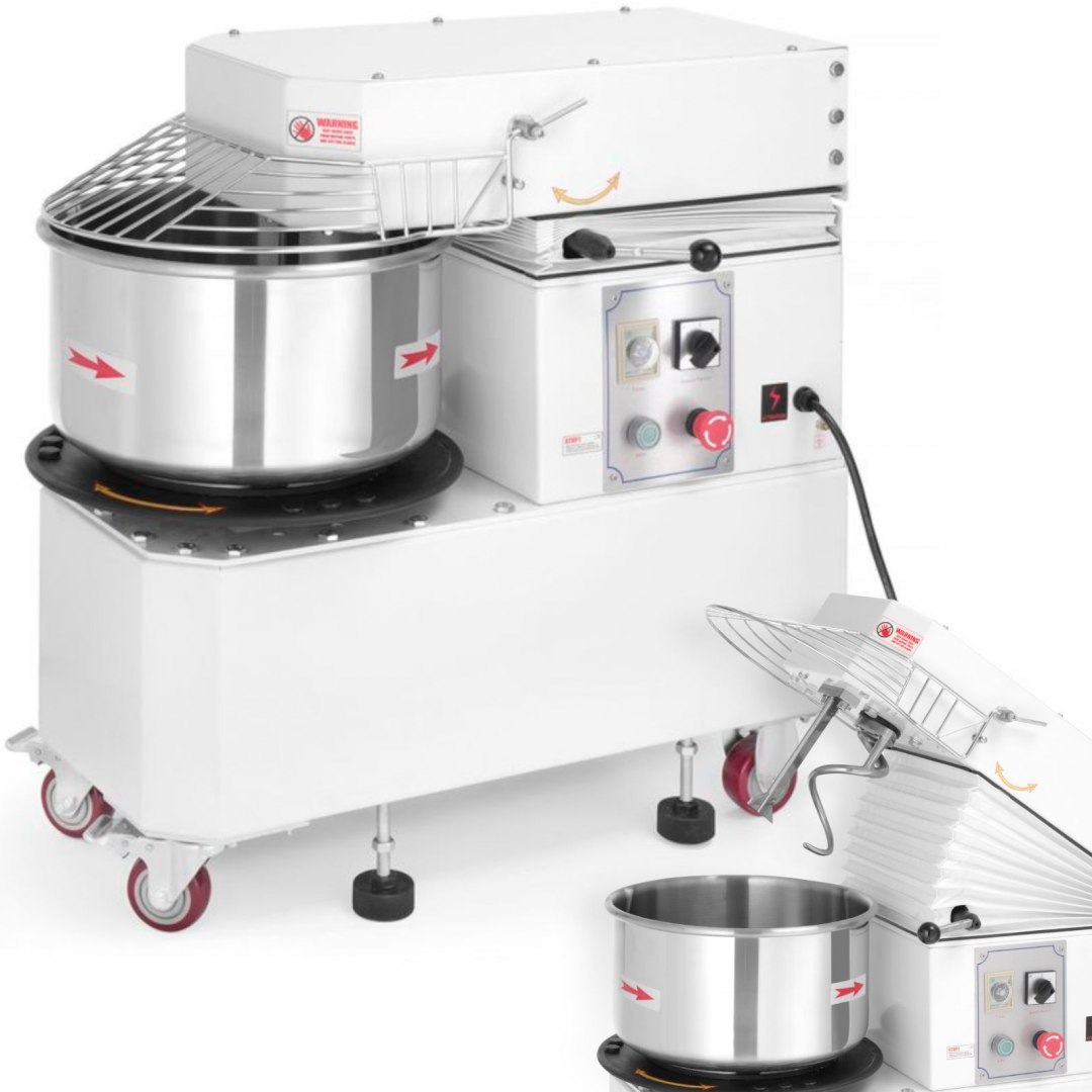 Miesiarka spiralna do ciasta z wyjmowaną dzieżą unoszoną głowicą 20 l 1500 W 400 V - Hendi 221853 Hendi Miesiarka spiralna do ciasta z wyjmowaną dzieżą unoszoną głowicą 20 l 1500 W 400 V - Hendi 221853 Hendi