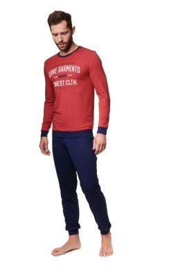 Piżama Agent 39254 -33X Czerwono-Granatowy XL
