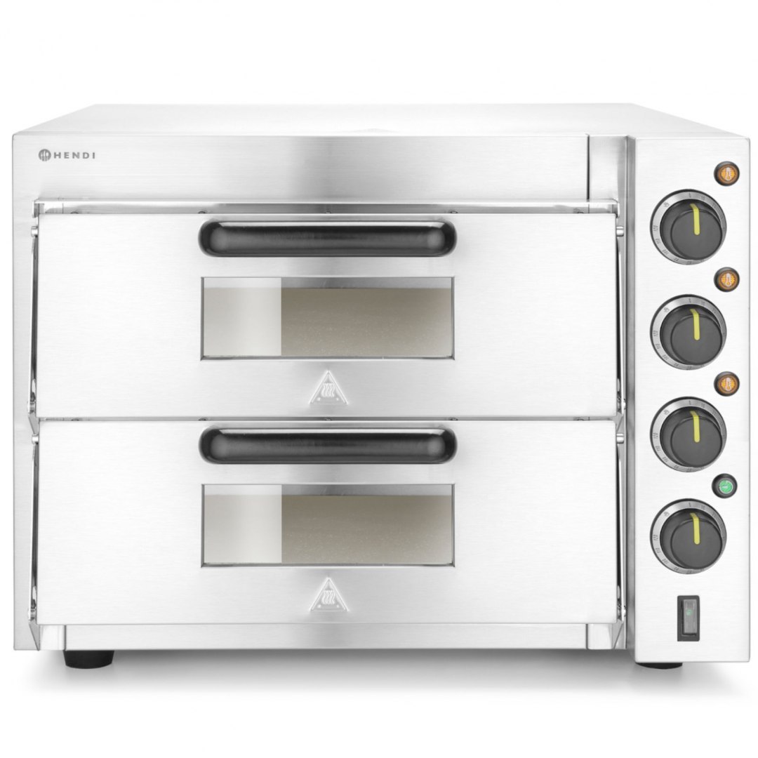 Piec do pizzy dwukomorowy na 2 duże pizze 3000 W 230 V - Hendi 220283 Hendi Piec do pizzy dwukomorowy na 2 duże pizze 3000 W 230 V - Hendi 220283 Hendi