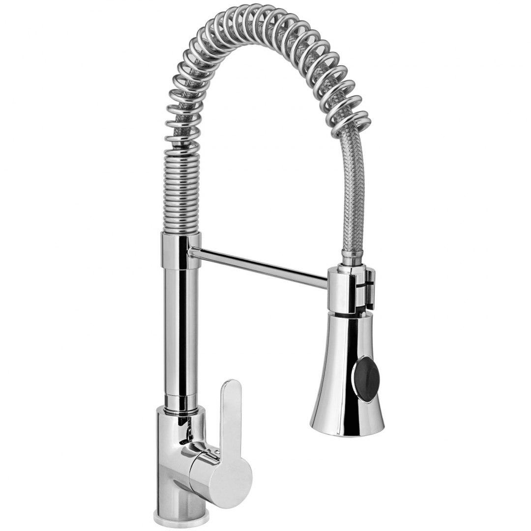 Bateria umywalkowa z wyciąganym prysznicem jednootworowa nierdzewna wys. 445 mm - Hendi 810170 Hendi Bateria umywalkowa z wyciąganym prysznicem jednootworowa nierdzewna wys. 445 mm - Hendi 810170 Hendi
