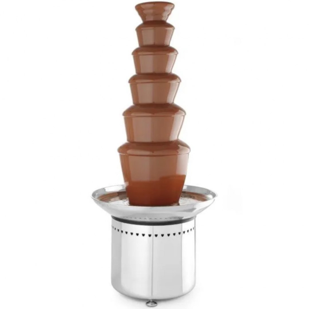 Fontanna do czekolady fondue 6 poziomów stalowa 300 W - Hendi 274163 Hendi Fontanna do czekolady fondue 6 poziomów stalowa 300 W - Hendi 274163 Hendi