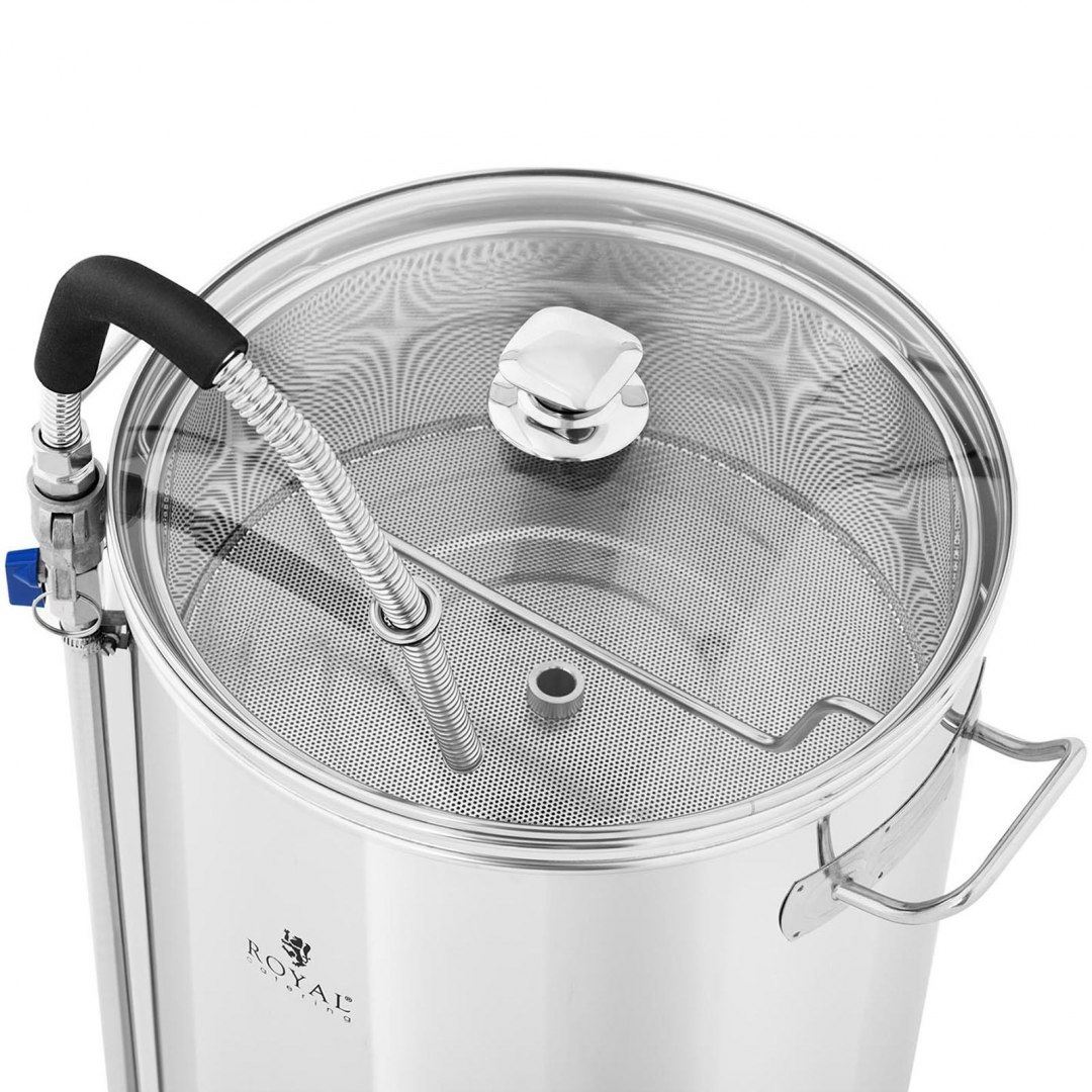 Kocioł warzelny do produkcji piwa z timerem profesjonalny ze stali nierdzewnej LCD 2500 W 30 l Royal Catering Kocioł warzelny do produkcji piwa z timerem profesjonalny ze stali nierdzewnej LCD 2500 W 30 l Royal Catering