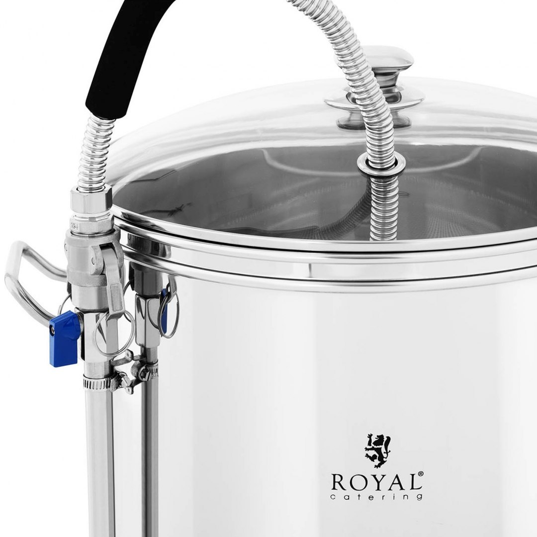 Kocioł warzelny do produkcji piwa z timerem profesjonalny ze stali nierdzewnej LCD 3000 W 50 l Royal Catering Kocioł warzelny do produkcji piwa z timerem profesjonalny ze stali nierdzewnej LCD 3000 W 50 l Royal Catering