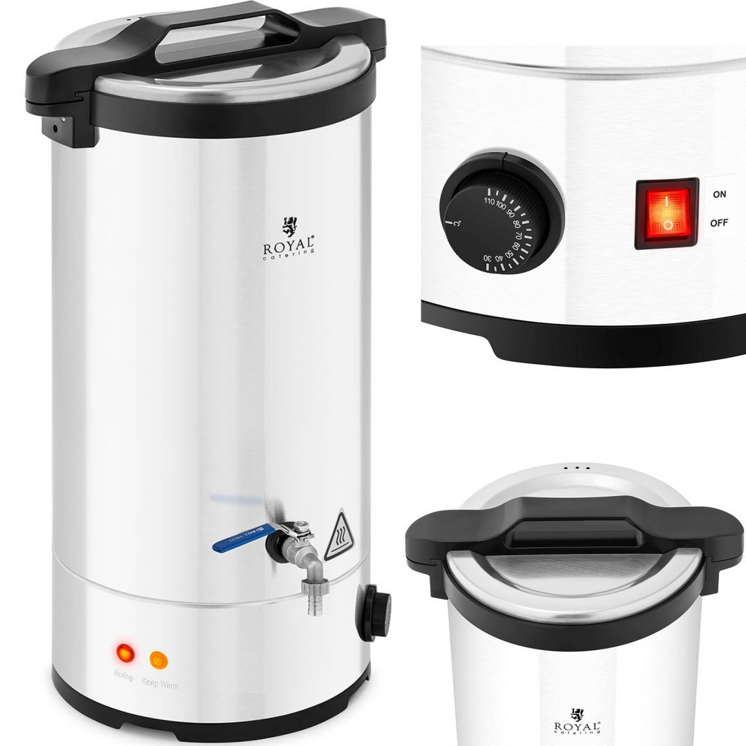 Kocioł warzelny zacierny do produkcji piwa ze stali nierdzewnej 30-110C 2500 W 30 l Royal Catering Kocioł warzelny zacierny do produkcji piwa ze stali nierdzewnej 30-110C 2500 W 30 l Royal Catering