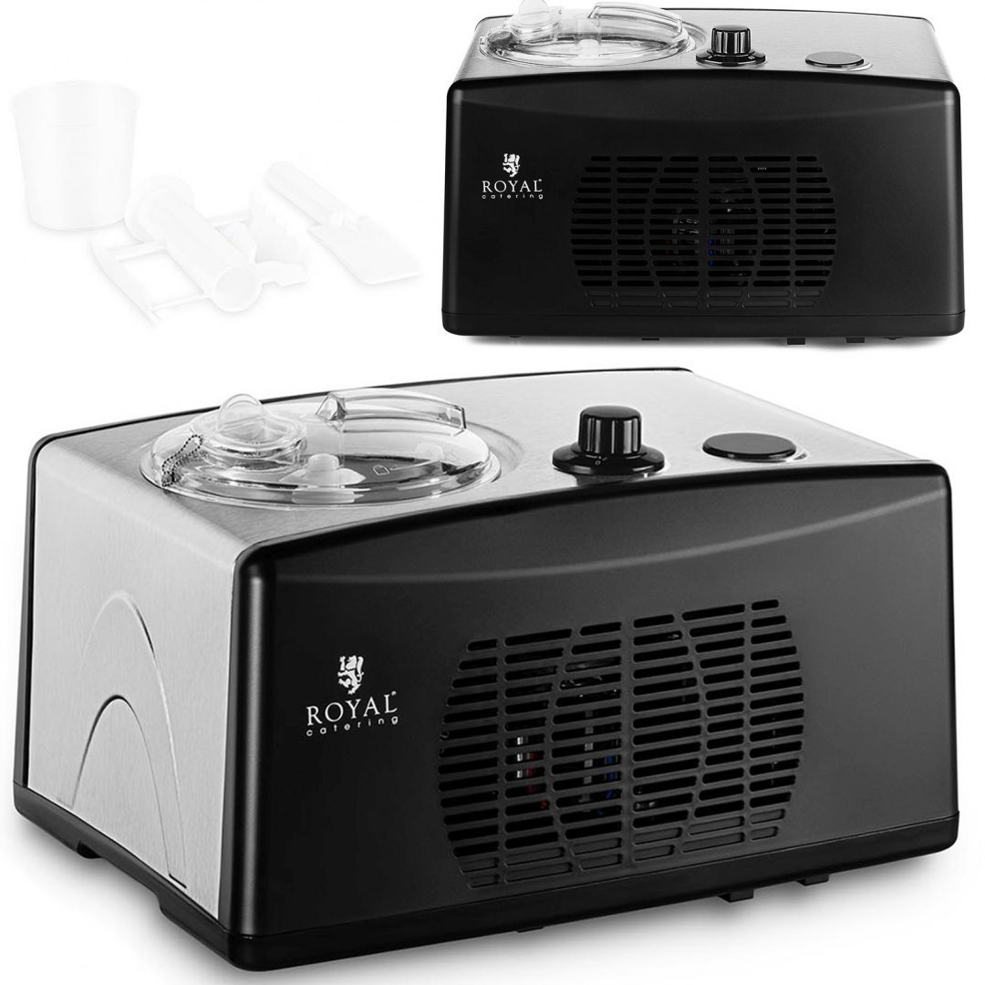 Lodziarka maszynka do wyrobu lodów sorbetów smoothie domowa 130 W 1.5 l Royal Catering Lodziarka maszynka do wyrobu lodów sorbetów smoothie domowa 130 W 1.5 l Royal Catering