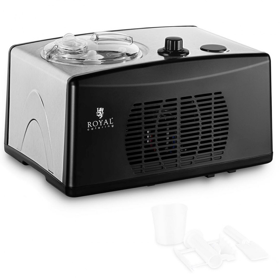 Lodziarka maszynka do wyrobu lodów sorbetów smoothie domowa 130 W 1.5 l Royal Catering Lodziarka maszynka do wyrobu lodów sorbetów smoothie domowa 130 W 1.5 l Royal Catering