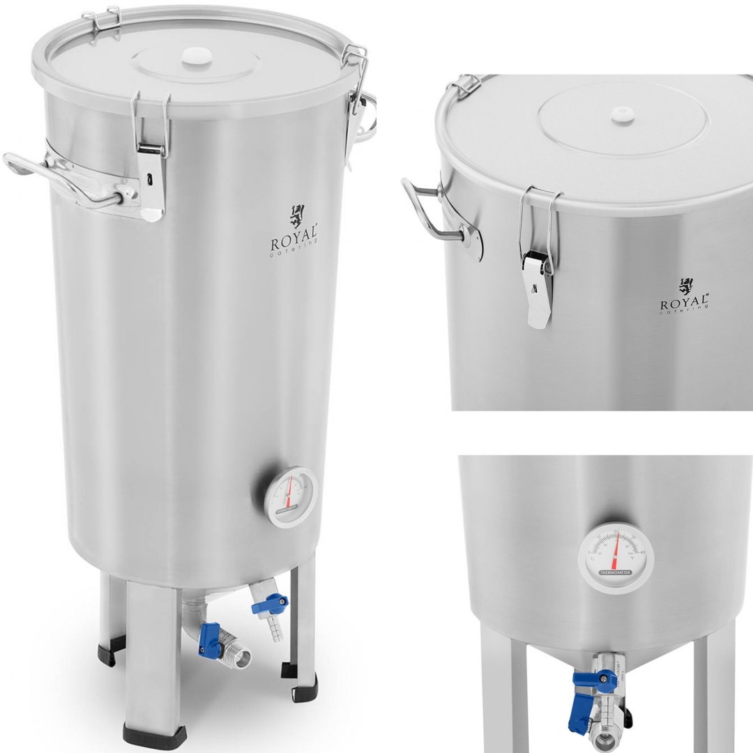 Pojemnik kocioł fermentacyjny fermentator do piwa ze stali nierdzewnej 20 l Royal Catering Pojemnik kocioł fermentacyjny fermentator do piwa ze stali nierdzewnej 20 l Royal Catering