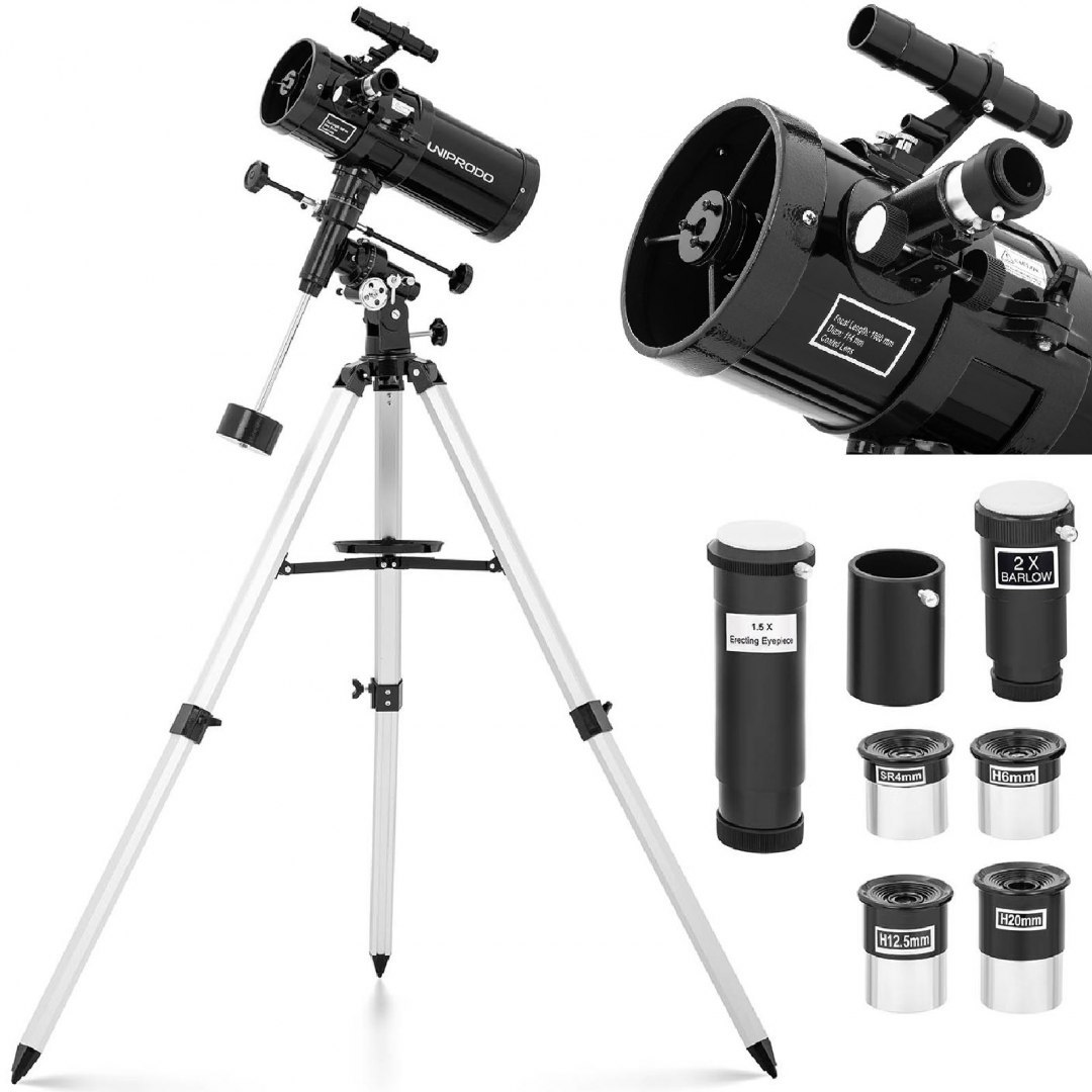 Teleskop astronomiczny Newtona Uniprodo 1000 mm śr. 114 mm UNIPRODO Teleskop astronomiczny Newtona Uniprodo 1000 mm śr. 114 mm UNIPRODO