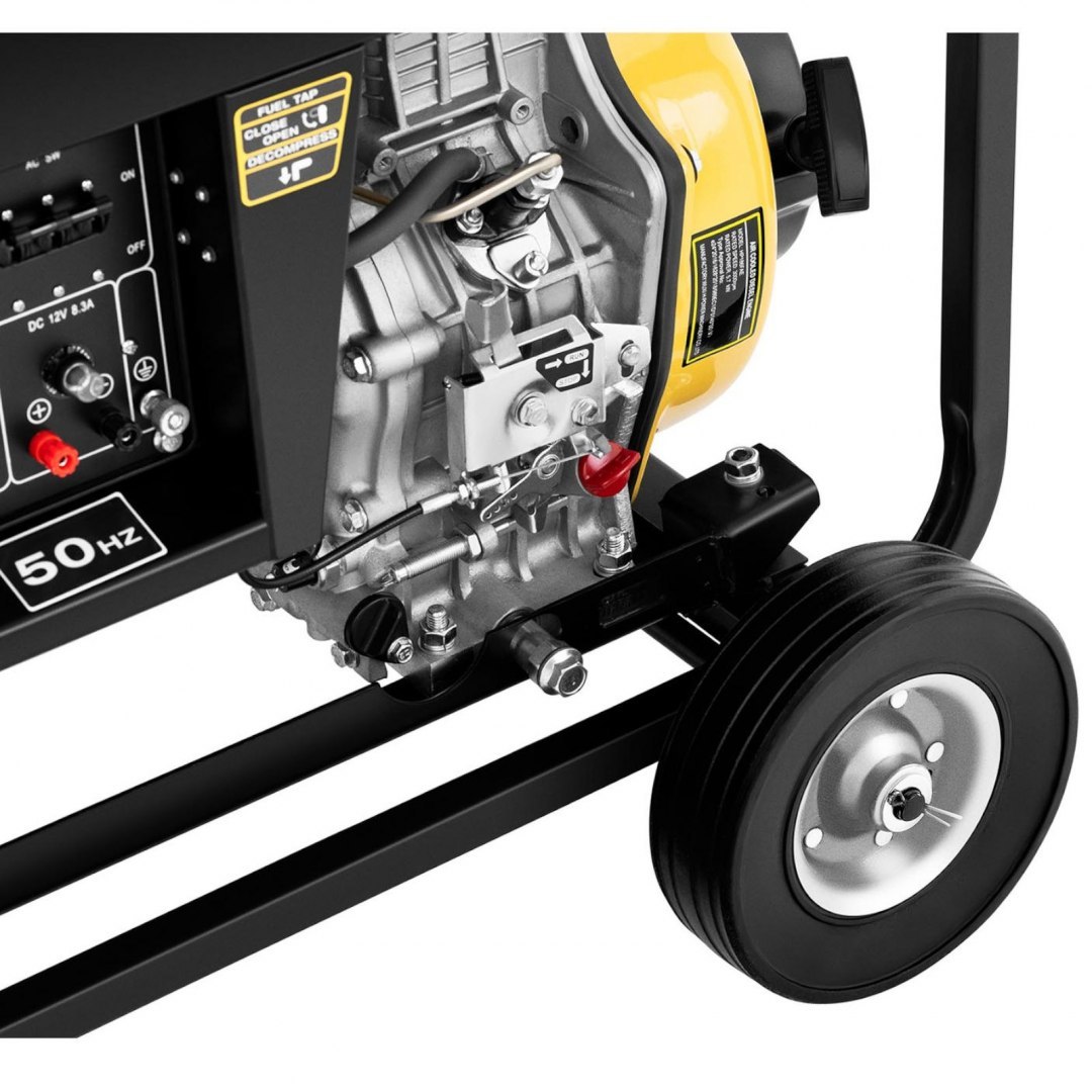 Agregat generator prądotwórczy diesel mobilny chłodzony powietrzem 230/400 V 4.4 kW 5.5 kVA 12.5 l MSW Agregat generator prądotwórczy diesel mobilny chłodzony powietrzem 230/400 V 4.4 kW 5.5 kVA 12.5 l MSW