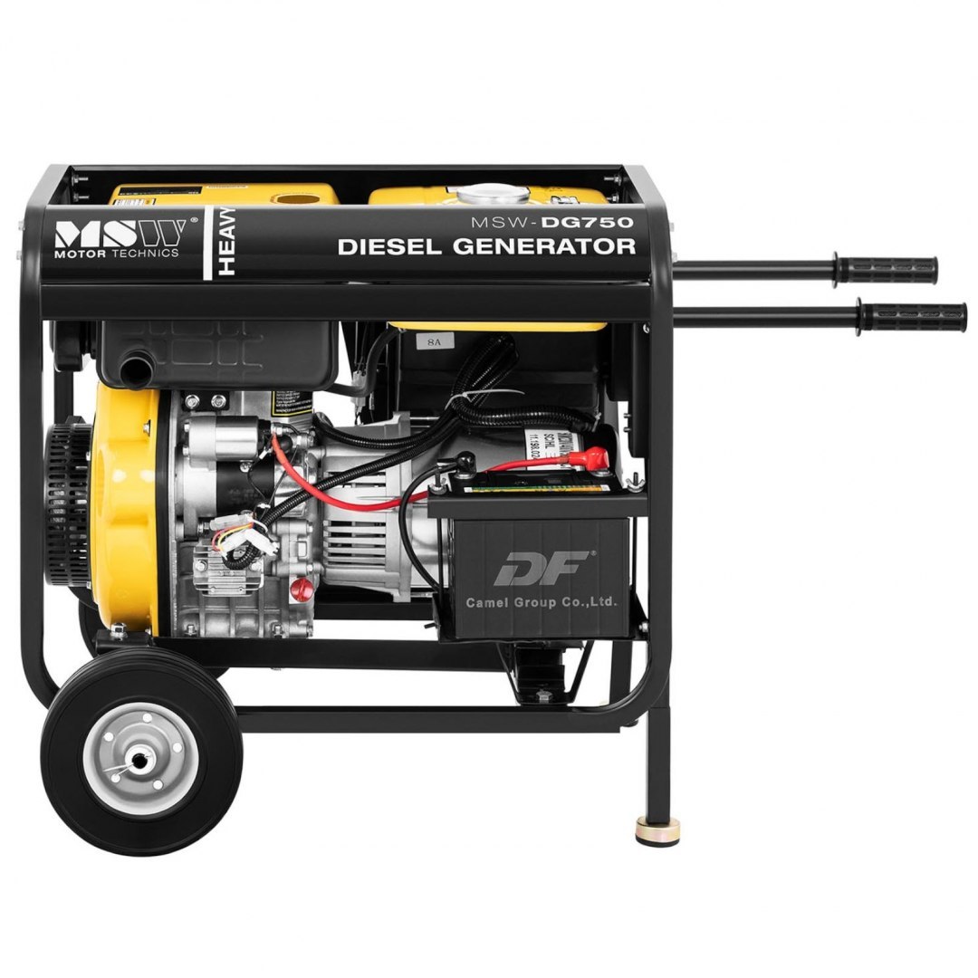 Agregat generator prądotwórczy diesel mobilny chłodzony powietrzem 230/400 V 4.4 kW 5.5 kVA 12.5 l MSW Agregat generator prądotwórczy diesel mobilny chłodzony powietrzem 230/400 V 4.4 kW 5.5 kVA 12.5 l MSW