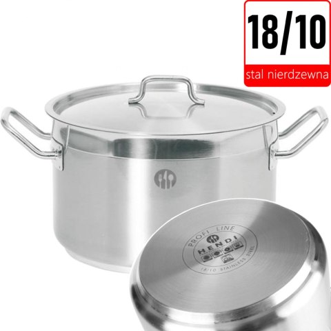 Garnek średni Profi Line z pokrywką 7 l śr. 240 x 150 h - Hendi 831403 Hendi Garnek średni Profi Line z pokrywką 7 l śr. 240 x 150 h - Hendi 831403 Hendi
