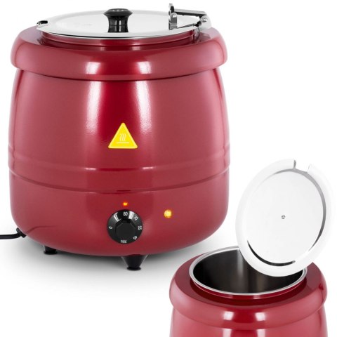 Kociołek termos na zupę elektryczny ze stali nierdzewnej cool-touch 400 W 10 l 35-80C czerwony Royal Catering Kociołek termos na zupę elektryczny ze stali nierdzewnej cool-touch 400 W 10 l 35-80C czerwony Royal Catering