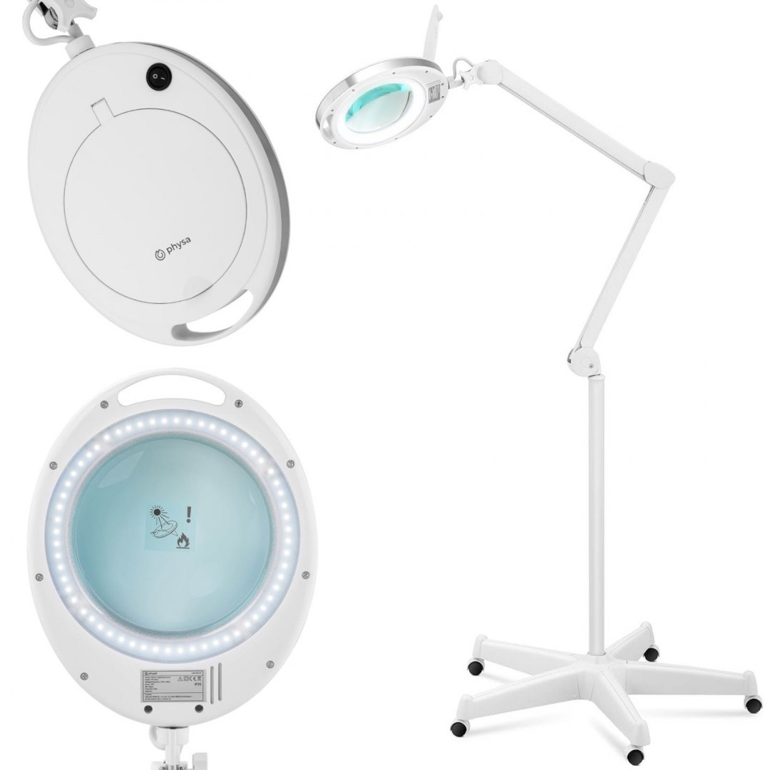 Lampa lupa kosmetyczna ze szkłem powiększającym mobilna 5 dpi 60x LED śr. 127 mm Physa Lampa lupa kosmetyczna ze szkłem powiększającym mobilna 5 dpi 60x LED śr. 127 mm Physa