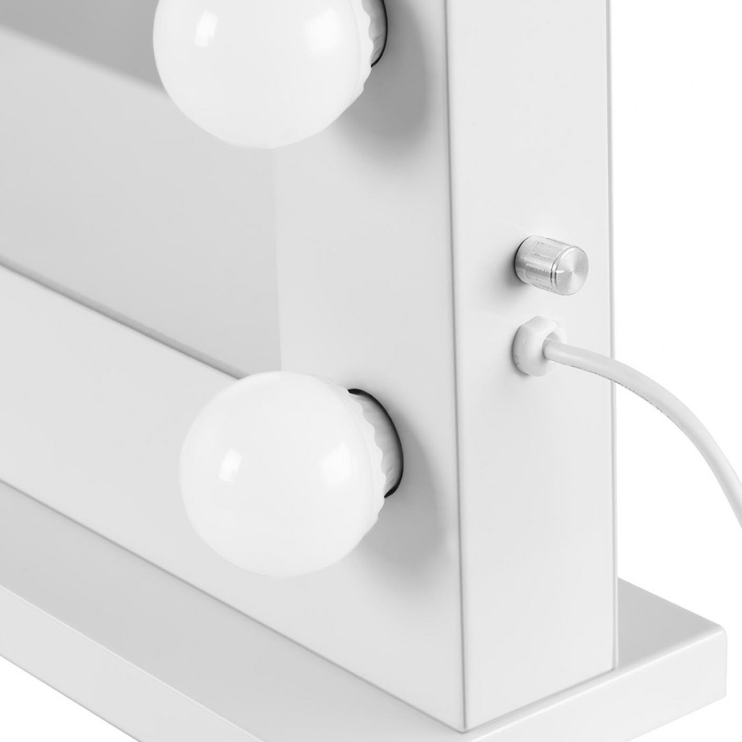 Lustro kosmetyczne do makijażu wizażu z oświetleniem 10 żarówek LED USB 67.5x50.5 cm Physa Lustro kosmetyczne do makijażu wizażu z oświetleniem 10 żarówek LED USB 67.5x50.5 cm Physa