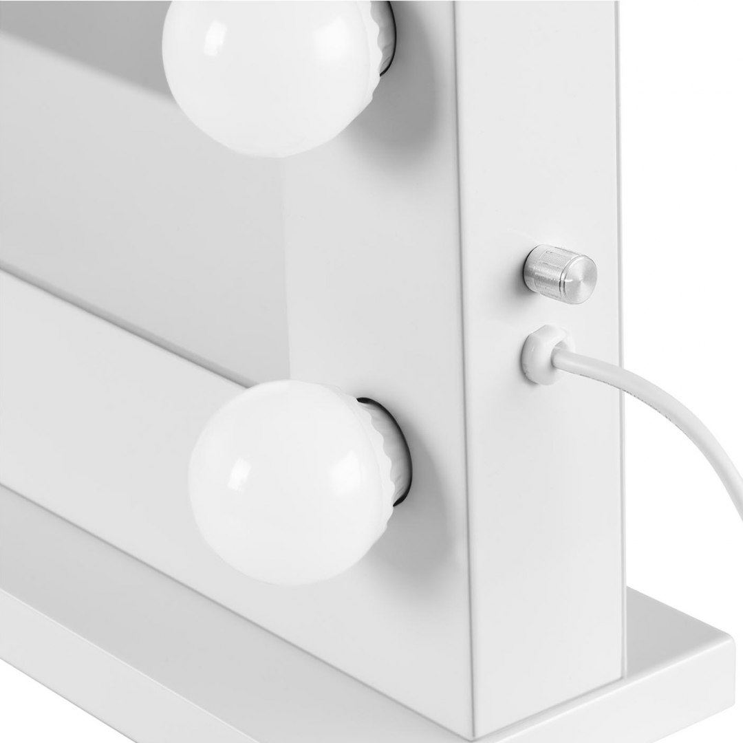 Lustro kosmetyczne do makijażu wizażu z oświetleniem 12 żarówek LED USB 78x50 cm Physa Lustro kosmetyczne do makijażu wizażu z oświetleniem 12 żarówek LED USB 78x50 cm Physa