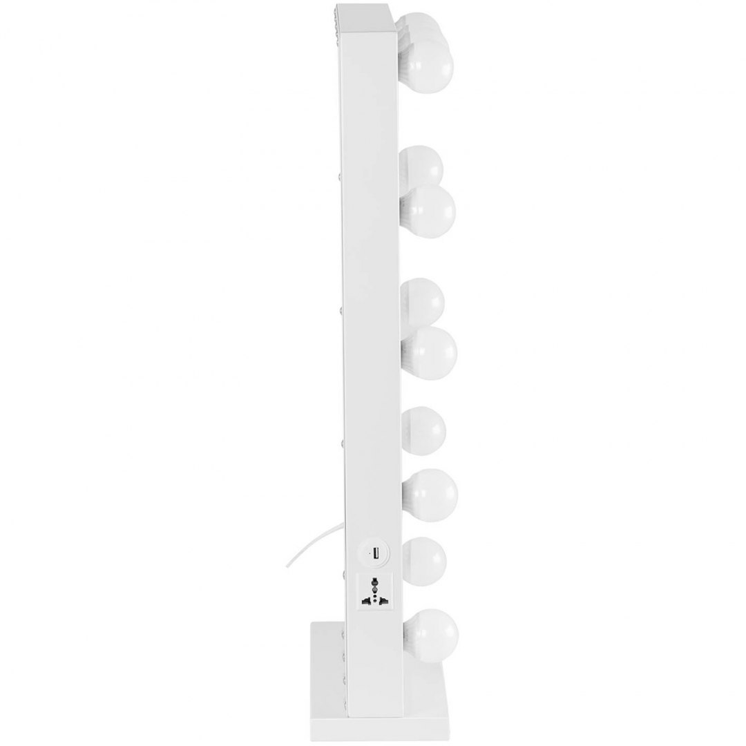Lustro kosmetyczne do makijażu wizażu z oświetleniem 12 żarówek LED USB 78x50 cm Physa Lustro kosmetyczne do makijażu wizażu z oświetleniem 12 żarówek LED USB 78x50 cm Physa
