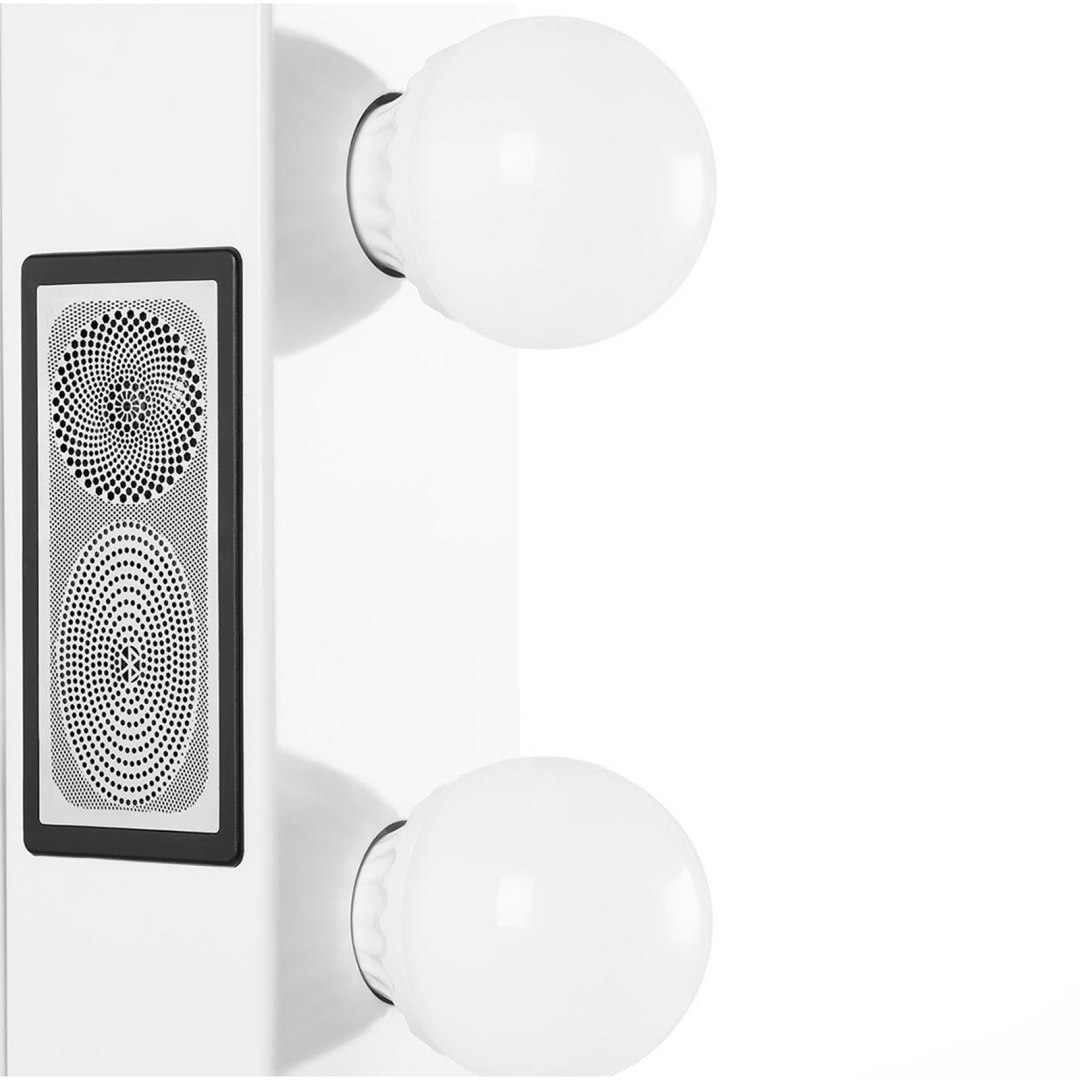 Lustro kosmetyczne do makijażu wizażu z oświetleniem i głośnikiem 10 żarówek LED BT USB 67.5x50.5 cm Physa Lustro kosmetyczne do makijażu wizażu z oświetleniem i głośnikiem 10 żarówek LED BT USB 67.5x50.5 cm Physa