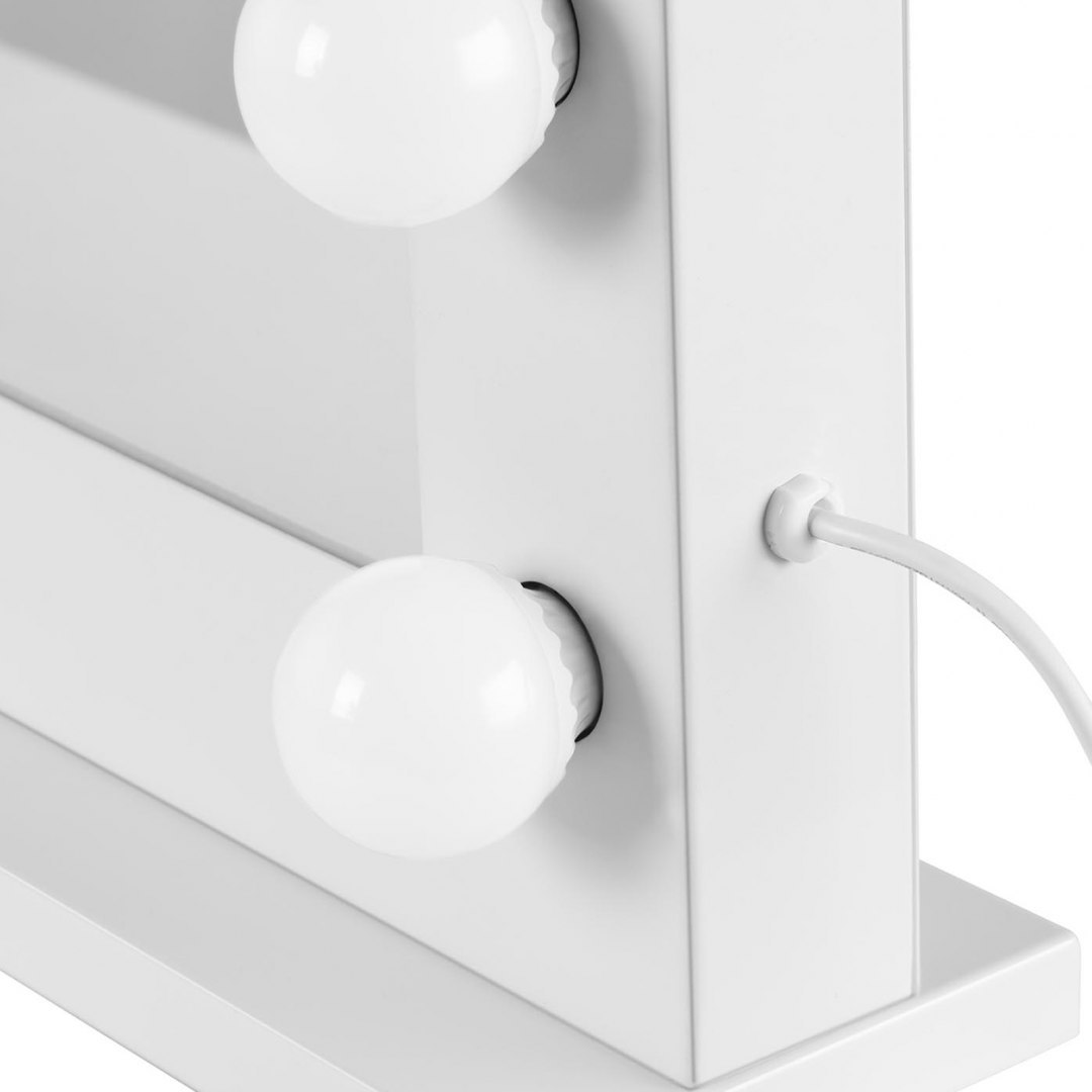 Lustro kosmetyczne do makijażu wizażu z oświetleniem i głośnikiem 12 żarówek LED BT USB 78x50 cm Physa Lustro kosmetyczne do makijażu wizażu z oświetleniem i głośnikiem 12 żarówek LED BT USB 78x50 cm Physa