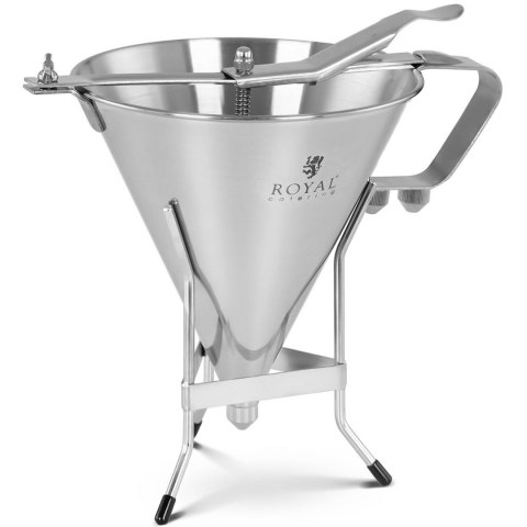 Pistolet dyspenser do sosów kremów na stojaku ze stali nierdzewnej + 3 dysze 1.8 l Royal Catering Pistolet dyspenser do sosów kremów na stojaku ze stali nierdzewnej + 3 dysze 1.8 l Royal Catering