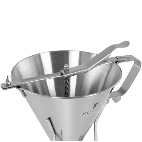 Pistolet dyspenser do sosów kremów na stojaku ze stali nierdzewnej + 3 dysze 1.8 l Royal Catering Pistolet dyspenser do sosów kremów na stojaku ze stali nierdzewnej + 3 dysze 1.8 l Royal Catering