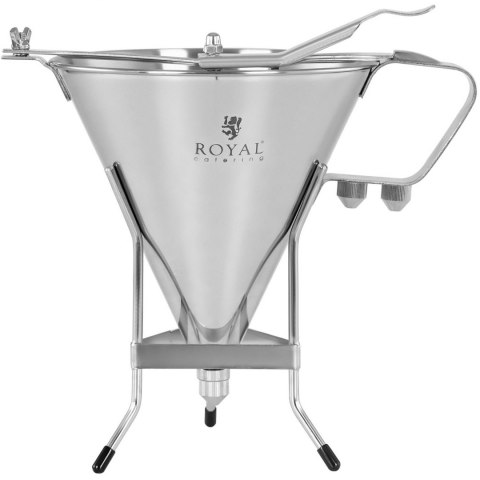 Pistolet dyspenser do sosów kremów na stojaku ze stali nierdzewnej + 3 dysze 1.8 l Royal Catering Pistolet dyspenser do sosów kremów na stojaku ze stali nierdzewnej + 3 dysze 1.8 l Royal Catering