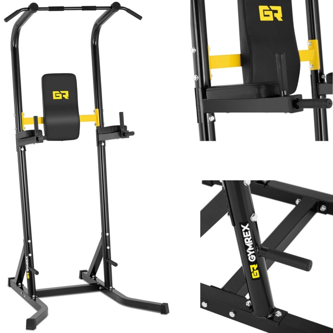 Poręcz stacja wielofunkcyjna podciągowa stacjonarna z drążkiem do 120 kg GYMREX Poręcz stacja wielofunkcyjna podciągowa stacjonarna z drążkiem do 120 kg GYMREX