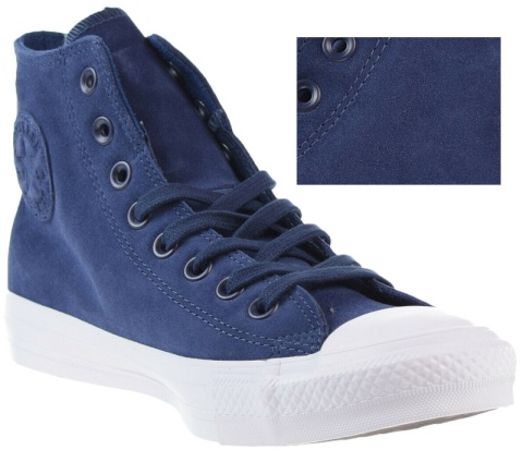 Converse buty trampki granatowe skóra - zamsz