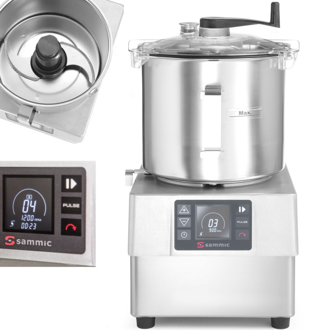Kuter emulgator KE-8V do rozdrabniania siekania mielenia 8 l 3000 obr. / min 1500 W - Sammic 1050853 SAMMIC Kuter emulgator KE-8V do rozdrabniania siekania mielenia 8 l 3000 obr. / min 1500 W - Sammic 1050853 SAMMIC