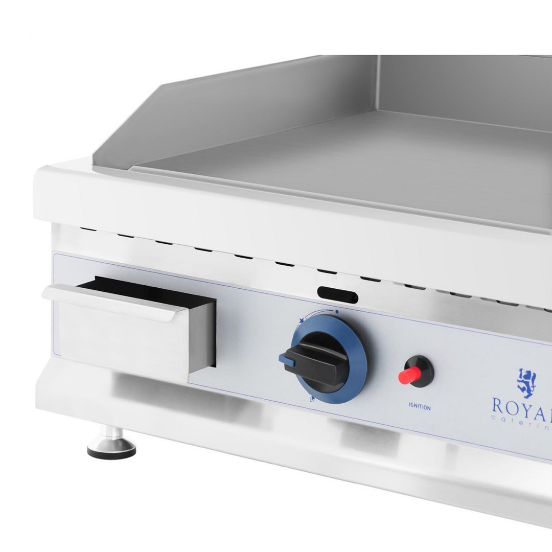 Grill gazowy podwójny gładki nastawny nierdzewny na gaz ziemny 2x 3.1 kW 0.02 bar 60 x 40 cm Royal Catering Grill gazowy podwójny gładki nastawny nierdzewny na gaz ziemny 2x 3.1 kW 0.02 bar 60 x 40 cm Royal Catering