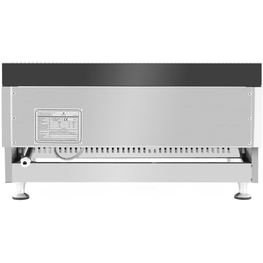 Grill gazowy podwójny gładki nastawny nierdzewny na gaz ziemny 2x 3.1 kW 0.02 bar 60 x 40 cm Royal Catering Grill gazowy podwójny gładki nastawny nierdzewny na gaz ziemny 2x 3.1 kW 0.02 bar 60 x 40 cm Royal Catering