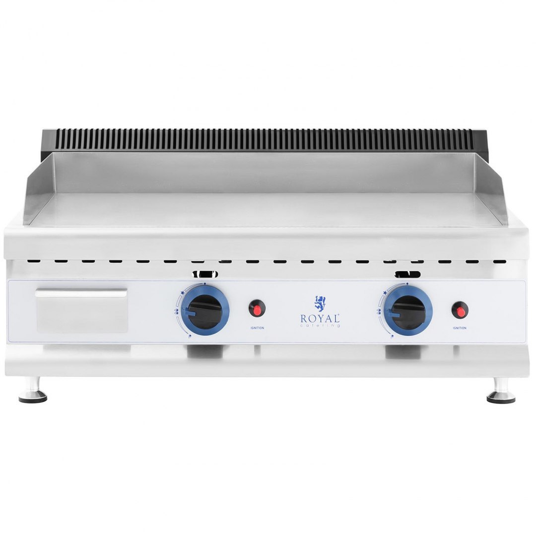 Grill gazowy podwójny gładki nastawny nierdzewny na gaz ziemny 2x 3.1 kW 0.02 bar 60 x 40 cm Royal Catering Grill gazowy podwójny gładki nastawny nierdzewny na gaz ziemny 2x 3.1 kW 0.02 bar 60 x 40 cm Royal Catering