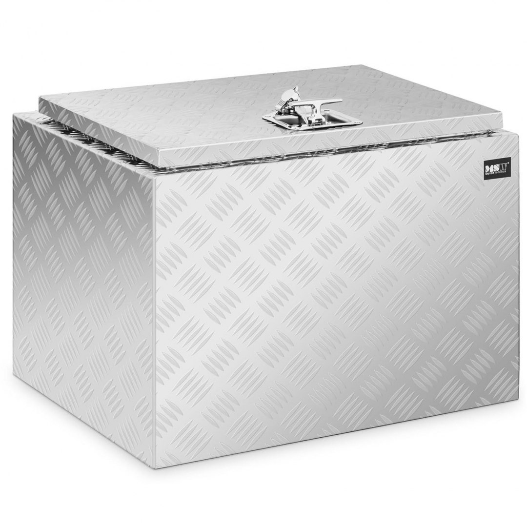 Skrzynka narzędziowa warsztatowa aluminiowa z pokrywą 120 l MSW Skrzynka narzędziowa warsztatowa aluminiowa z pokrywą 120 l MSW
