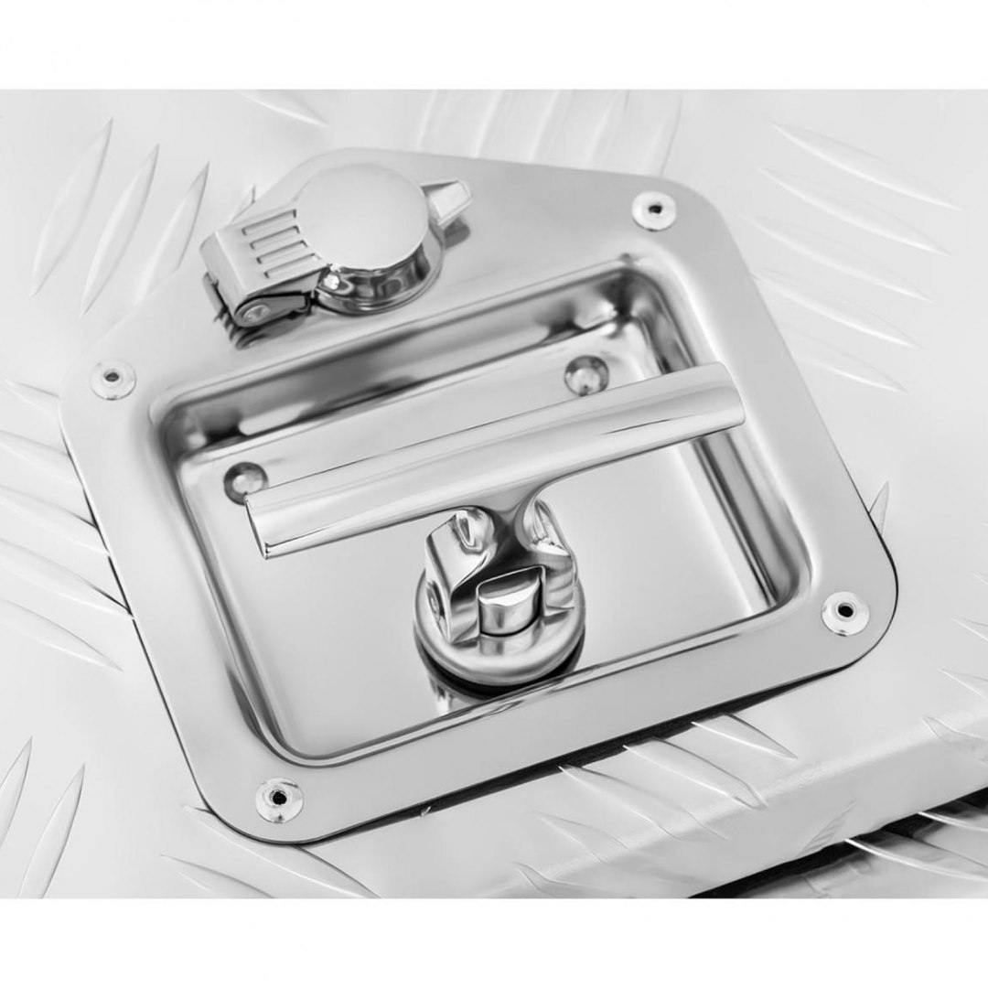 Skrzynka narzędziowa warsztatowa aluminiowa z pokrywą 120 l MSW Skrzynka narzędziowa warsztatowa aluminiowa z pokrywą 120 l MSW