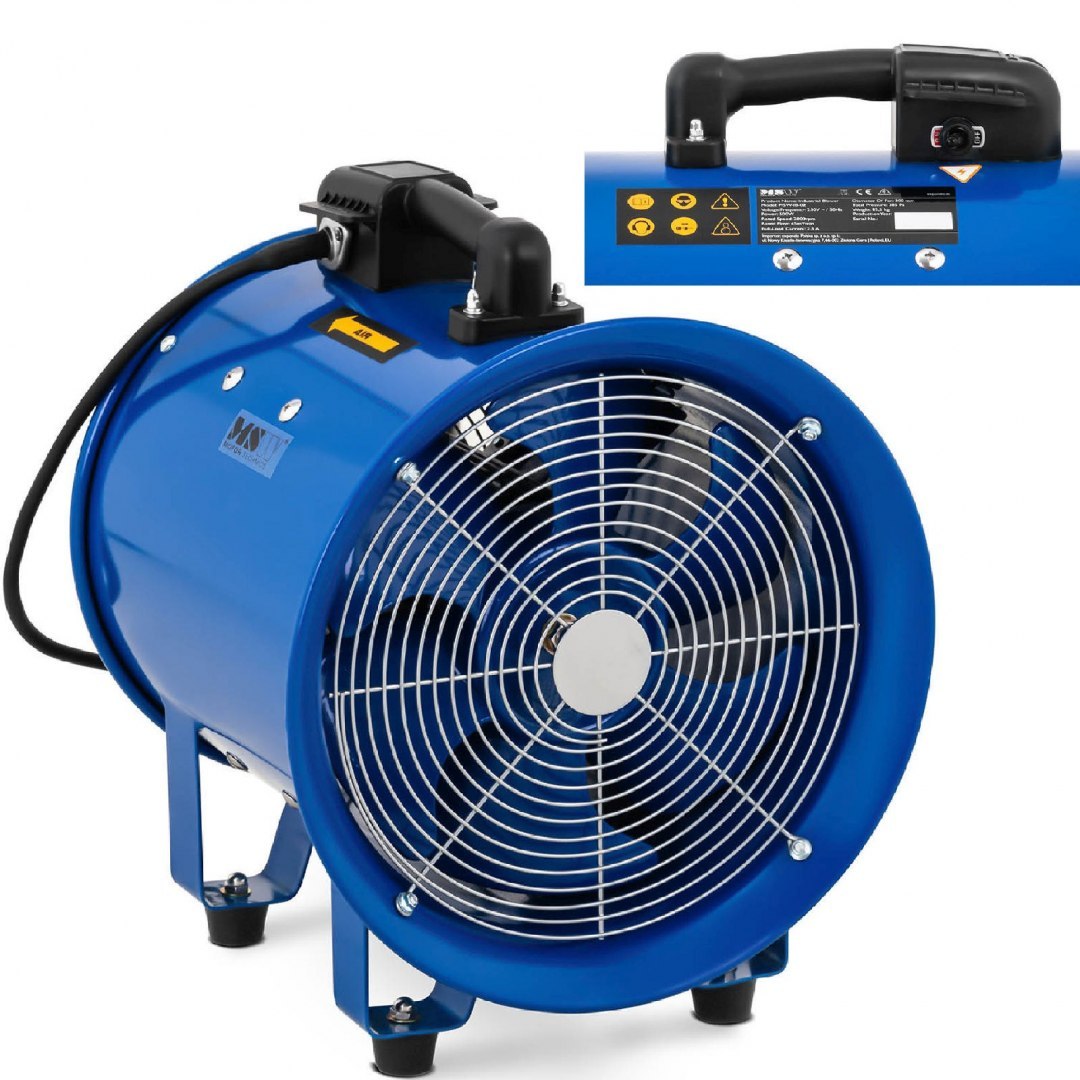 Wentylator dmuchawa przemysłowa osiowa do chłodzenia i cyrkulacji powietrza 500 W śr. 300 mm MSW Wentylator dmuchawa przemysłowa osiowa do chłodzenia i cyrkulacji powietrza 500 W śr. 300 mm MSW