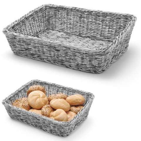 Kosz ekspozycyjny na pieczywo chleb skośny prostokątny szary 400x300x120 mm - Hendi 426661 Hendi Kosz ekspozycyjny na pieczywo chleb skośny prostokątny szary 400x300x120 mm - Hendi 426661 Hendi