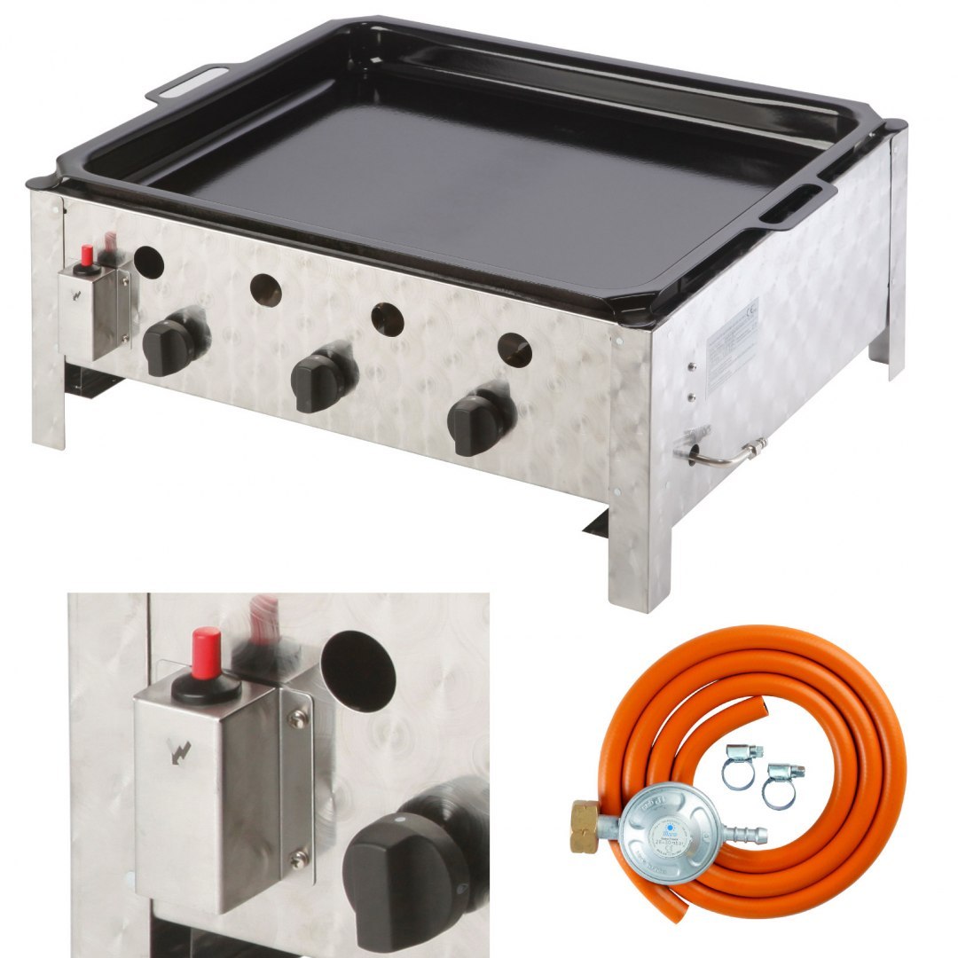 Patelnia gazowa grill gazowy z patelnią 3 - palnikowy PELVIS 10 kW MEVA Patelnia gazowa grill gazowy z patelnią 3 - palnikowy PELVIS 10 kW MEVA