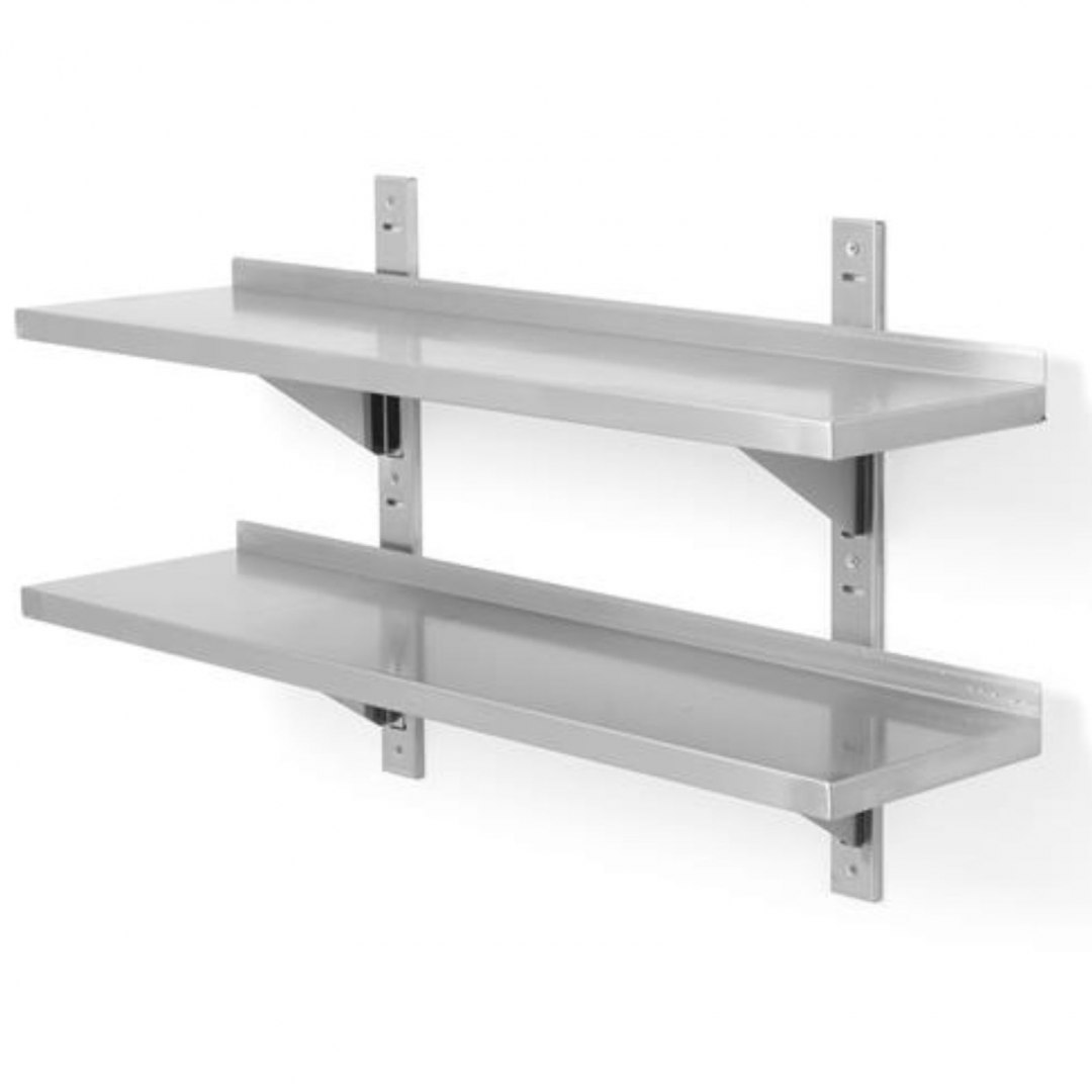 Półka wisząca przestawna z dwiema konsolami nierdzewna podwójna 100x40 cm - Hendi 816592 Hendi Półka wisząca przestawna z dwiema konsolami nierdzewna podwójna 100x40 cm - Hendi 816592 Hendi