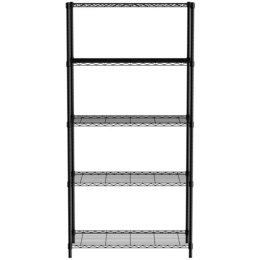 Regał magazynowy skręcany 5 półkowy czarny 91x45x183 cm - Hendi 812990 Hendi