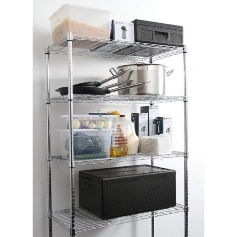 Regał magazynowy skręcany 5 półkowy czarny 91x45x183 cm - Hendi 812990 Hendi Regał magazynowy skręcany 5 półkowy czarny 91x45x183 cm - Hendi 812990 Hendi
