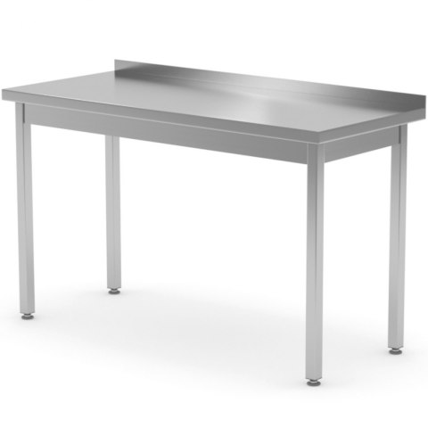 Stół blat roboczy stalowy przyścienny z rantem 140x70x85 cm - Hendi 812693 Hendi Stół blat roboczy stalowy przyścienny z rantem 140x70x85 cm - Hendi 812693 Hendi
