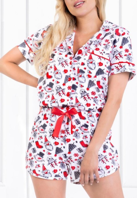 Piżama Best Wishes White-Red XL Piżama Best Wishes White-Red XL