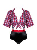 Kostium Worker Girl Czerwono-Czarny L/XL