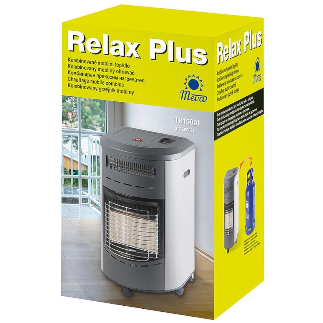 Piecyk grzejnik promiennik ciepła na gaz i prąd LPG + 230V RELAX PLUS MEVA Piecyk grzejnik promiennik ciepła na gaz i prąd LPG + 230V RELAX PLUS MEVA