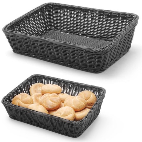 Kosz ekspozycyjny na pieczywo chleb skośny prostokątny czarny 400x300x120 mm - Hendi 426661 Hendi Kosz ekspozycyjny na pieczywo chleb skośny prostokątny czarny 400x300x120 mm - Hendi 426661 Hendi