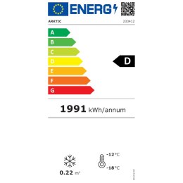 Witryna zamrażarka szklane drzwiczki 3 półki do -18C LED 90L ARKTIC