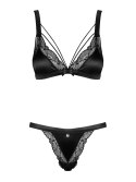 Komplet Eloissa 2-częściowy Czarny Czarny S/M