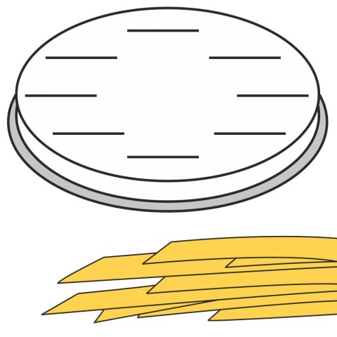 Końcówka do wyrobu makaronu FETTUCCINE płaskie wstążki 16 otworów 8x1 mm MPF2.5/4 - Hendi 229354 Hendi