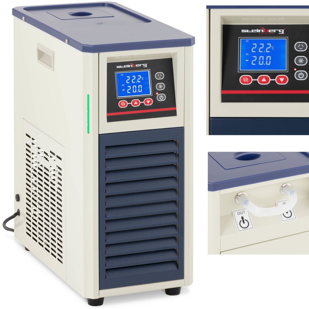 Cyrkulator chłodzący laboratoryjny do kontroli temperatury -20 - 20 C 20 l/min 495 W Steinberg Systems Cyrkulator chłodzący laboratoryjny do kontroli temperatury -20 - 20 C 20 l/min 495 W Steinberg Systems