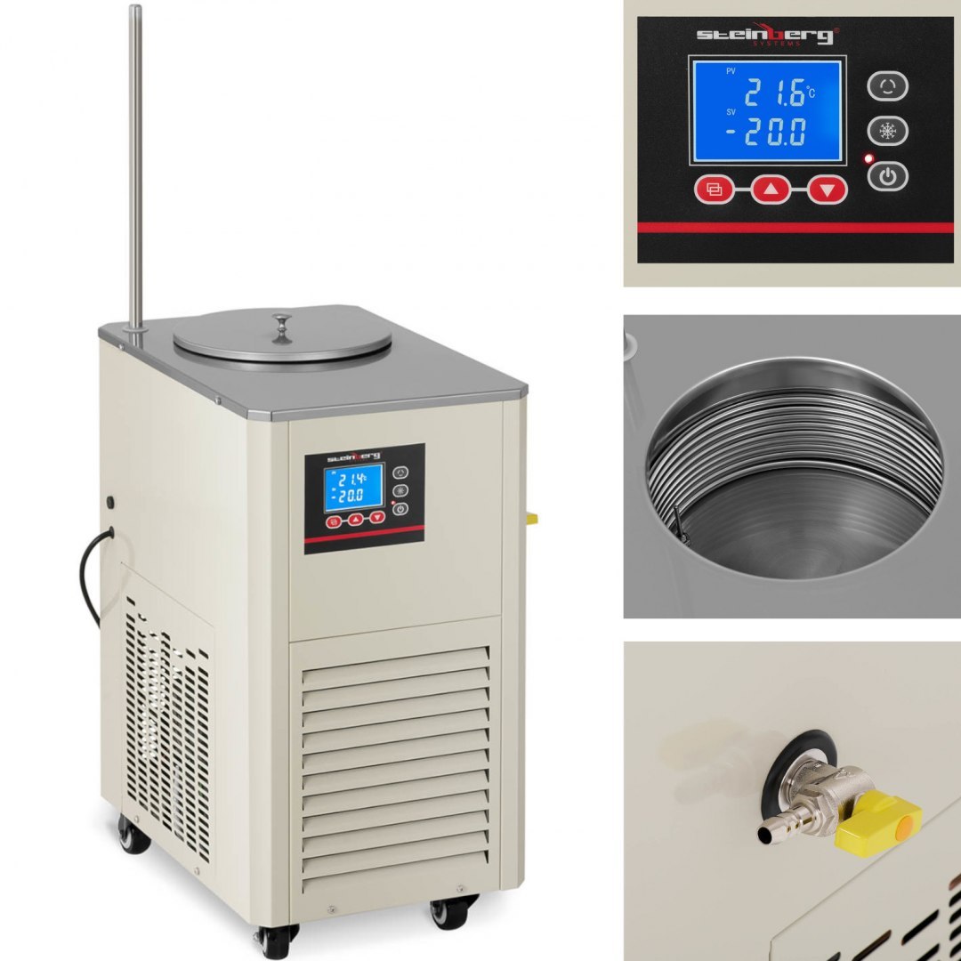 Cyrkulator chłodzący laboratoryjny do kontroli temperatury -20 - 20 C 20 l/min 726 W Steinberg Systems Cyrkulator chłodzący laboratoryjny do kontroli temperatury -20 - 20 C 20 l/min 726 W Steinberg Systems